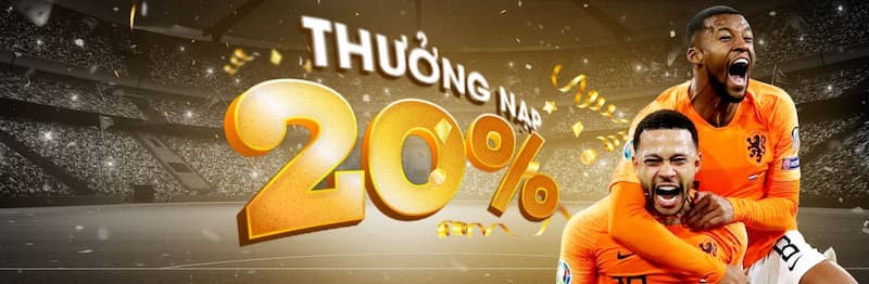 Nạp tiền lần 2 tại SV88 nhận được ưu đãi 20%